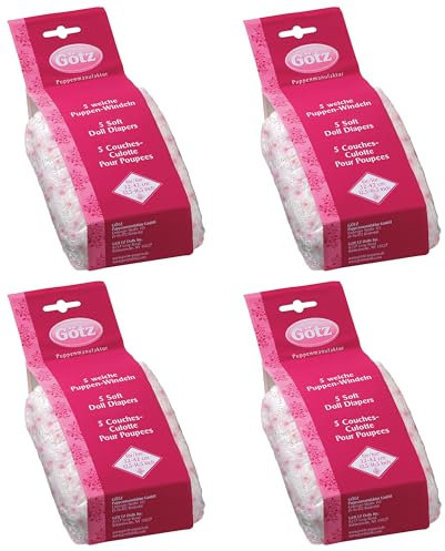 Götz 3403588 Zubehör-Set Windeln Happy Flower - Puppenzubehör Gr. S - 20-teiliges Bekleidungs- und Zubehörset für Babypuppen von 30 - 33 cm