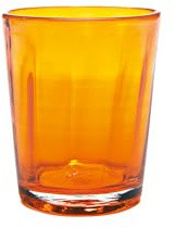 Zafferano Lot de 6 Verres Tumbler Série Bei Couleur Orange en Verre Soufflé à la Main Volante Haute Qualité Artisanale pour Table Élégante