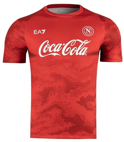 SSC Napoli Camiseta Unisex, Rojo, M
