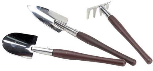 BESPORTBLE Lot de 3 mini pelles pour jardin d'enfants - Outils de jardinage - Outils de taille - Jouet de jardin - Pelle à main - Outils de creusage - Mini outils
