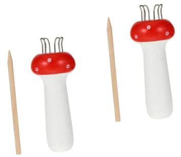 Sewroro 2stücke Mushroom Shaped Knitter Für Handlicher Wollstricker Aus Praktisch Für Kreative Projekte Geeignet Für Wolle Und Synthetische Garne