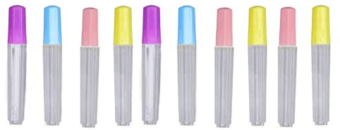 Contenedor de agujas de coser, 10 piezas Tubo de almacenamiento de agujas Almacenamiento de agujas de coser Contenedor de agujas de coser de fieltro de plástico transparente con