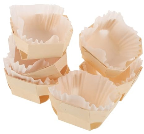 LALADEFIEE 1set Teglie Di Carta Per Pane e Muffin Stampo Per Dolci Legno e Carta Per Forni Panetterie e Pasticcerie Pratico e Resistente