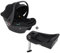 BabyVoyage, Schwarz - i-Size Babyschale mit Isofix Basisstation für Babys ab Geburt mit Körpergröße 40-85 cm | UPF 45+ Sonnenschutz, atmungsaktives Mesh & Kinderwagen-Bassinet, Schwarz