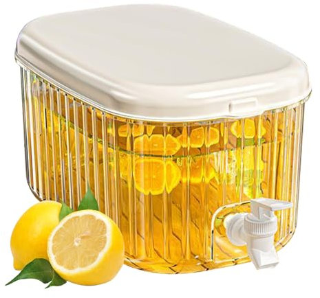 Secchio a bolle fredde con colino: caraffa di raffreddamento a grandezza naturale con filtro a rete separato, design a bocca aperta facile | Barattolo di servizio trasparente raffreddato