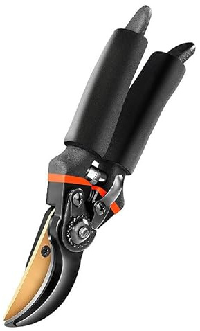 Azarton Hermhoffer GardenSlicer Pro | Hochleistungs-Gartenschere– -Schere für präzisen Schnitt von Ästen, Zweigen und Blumen, rostfreier Stahl, ideal für Gartenarbeit (1Stück,Schwarz)