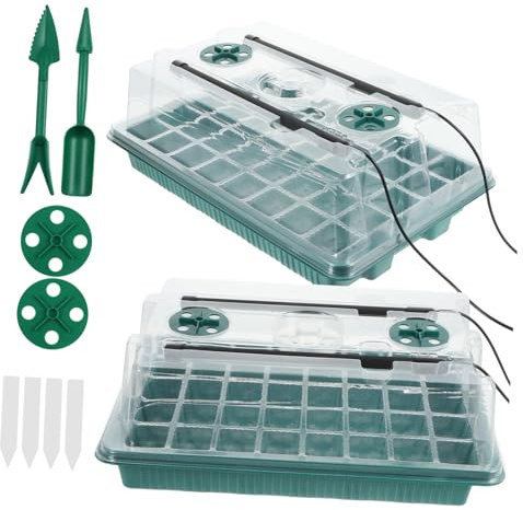 TOYANDONA 2sets Seedling Lights Full Spectrum Indoor Grow Light of Starter Trays for Germination Kit and Planting Kit