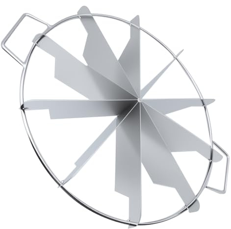 OZXNO 1Pcs Pie Cutter Press Stainless Steel Cake Cutter 10-Cut Cake Slicer for Even Slices with Side Handle