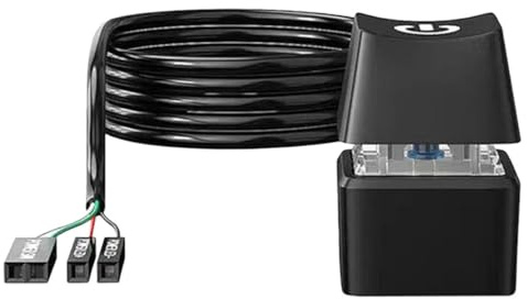 TOGEVAL Rallonge Électrique pour PC Bouton d'alimentation 5 Mètres Câble Abs Flexible Accessoire PC Bureau Prolongateur Alimentation pour Gaming et Usage Quotidien Noir