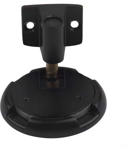 Bodentürstopper, verstellbare Höhe 10–25 mm, Stanzung, ohne Bohren, robuster Türhalter aus Zinklegierung für den privaten und gewerblichen Gebrauch, Wand- und Türschutz (schwarz)