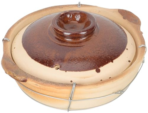SUPVOX Cazuela de Barro Pequeña 0,5l con Asa Simple para Cocina Doméstica, Olla Resistente al Calor Antiadherente, Adecuado para Guisar Arroz, Estofados y Fideos, Estilo Estilo Aleatorio