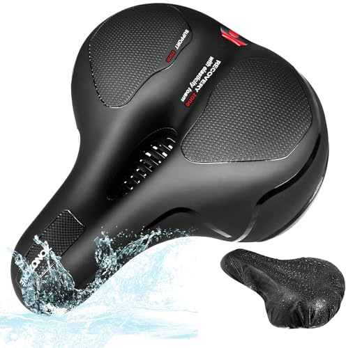 ZONOZONE® Fahrradsattel Herren Damen Bequem Weich mit Memory Foam - Ergonomisch Fahrrad Sattel Atmungsaktiv Stoßdämpfend Wasserdicht Sattel | Trekking City MTB e-Bike Fahrradsitz