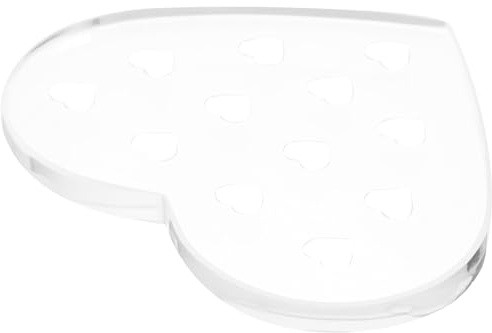 TOYANDONA Outil de Goutte de Colle et Mesure Précise Portable pour Extensions de Cils en Verre Coloré de Cœur pour Salon Professionnel de Beauté