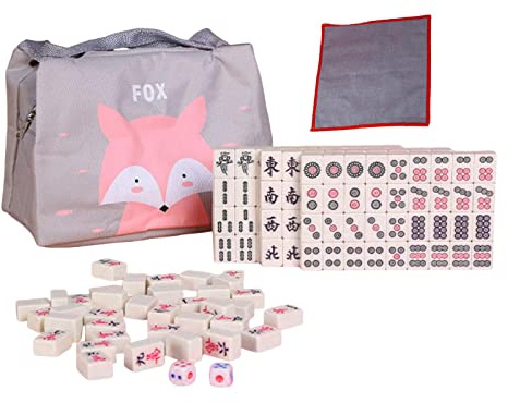 SZLIFE Set da Gioco Mahjong Cinese Antico, Set Mahjong per L'intrattenimento dei Bambini, Giallo