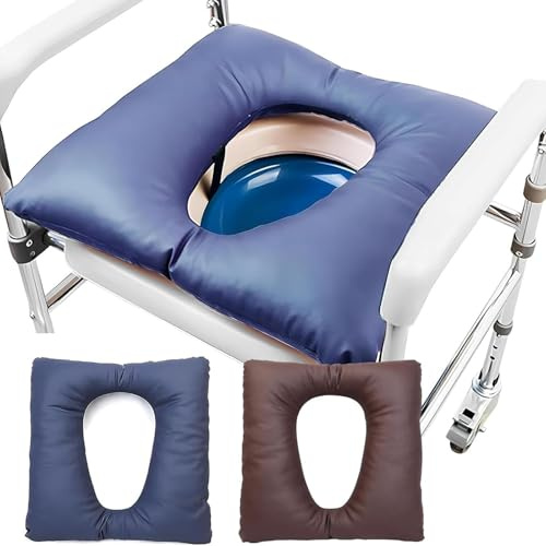 Coussin De Siège De Toilette Surélevé, Coussin De Chaise Percée, Siège De Douche Pliable, Accessoire De Bidet, Tabouret Rehausseur pour Plus De Confort Et De Mobilité Royal Blue