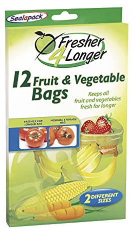 Sealapack Sap1042A Lot de 12 sacs de fruits et légumes prêts à l'emploi, 4 sacs plus longs, 6 x 38,1 x 22,9 cm et 6 x 43,2 x 30,5 cm