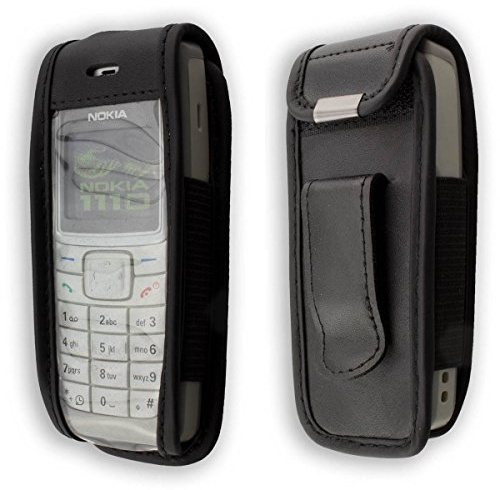caseroxx Ledertasche für Nokia 1110 / 1110i / 1112 | Hochwertige Tasche mit Gürtelclip zum sicheren Tragen am Gürtel, aus Echtleder