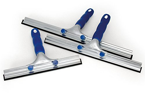 Apex Spatola per Vetri 25cm con Gomma Professionale – Struttura in Metallo con Attacco per Manico – Ideale per Finestre Alte, Vetri Auto e Specchi