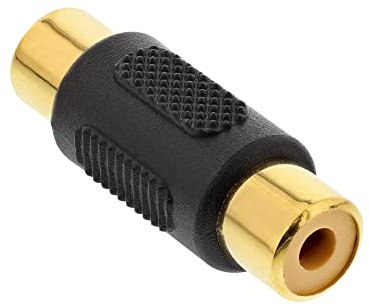 InLine 19918 Adattatore Audio con Presa Rca, Nero