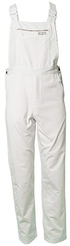 Planam 0833064 MG 260 Latzhose, Weiß, Größe 64