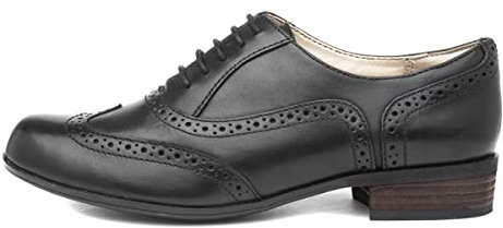 Clarks Damen Hamble Oak Derby, Schwarz Black Leather, 42 EU