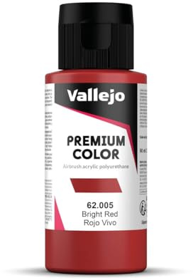 Vallejo Premium Color Peinture Acrylique Rouge Vif pour Aérographe - Résistance à la Manipulation et aux Impacts - Série Premium