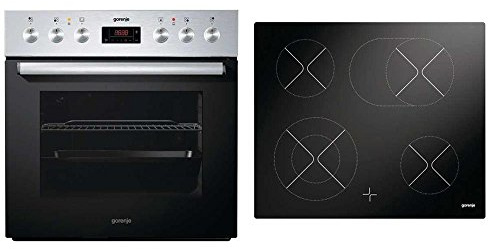 Gorenje dehm de bc6306zx620 encastrable-Combinaison/A/Plaque de cuisson Cuisinière : Céramique/de verre 2 Compartiment auszüge télescopique/intégré Système de nettoyage : hydrolyse – Aqua Clean/Inox