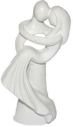 alles-meine.de GmbH 3-D Figur Hochzeitspaar Modern 10 cm - Tischdeko zur Hochzeit Deko - Brautpaar z.B. für Torte Tortendeko Tortenfigur Figur Braut und Bräutigam