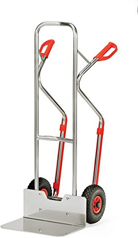 Fetra Aluminium Sackkarre, Höhe 1300 mm, Schaufelbreite 480 mm, Silber