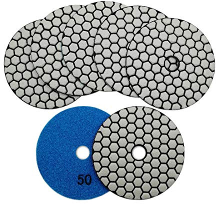 SHDIATOOL - Disco de diamante de pulido de 100 mm para mármol, granito, piedra, hormigón