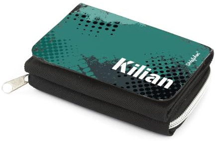 Striefchen® Polyester Geldbörse für Teenager mit Wunschnamen und Motiv Ihrer Wahl Abstrakt