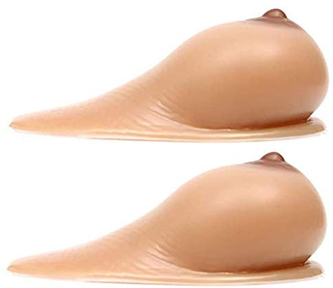 YZJYB 1 Paar Silikon Brustformen Waschbar Gefälschte Brustprothese Crossdresser Falsche Brüste Realistische Mastektomie BH-Einlagen Verbesserung Der Brust Der Frau,E~Cup（1400g/pair）