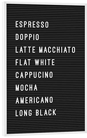 artboxONE Poster mit weißem Rahmen 30x20 cm Typografie Letterboard Kaffee - Bild Board Board Coffee