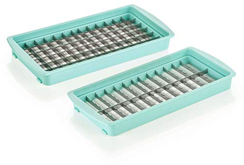 Genius Nicer Dicer Fusion Lot de 2 couteaux XXL Vert 12 x 12 12 x 36 Compatible uniquement avec le Nicer Dicer Fusion (2500 ml) | Dés, demi-disques et bandes