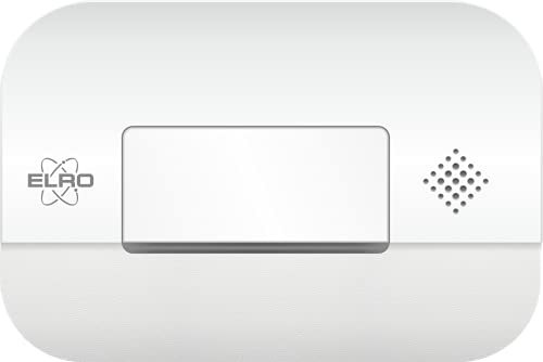 Elro FC2702 Rilevatore di Monossido di Carbonio - Sensore 10 Anni - Secondo En50291 - Con Pulsante di Prova e Batteria Indicatore di Avvertimento, Bianco