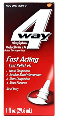 4-Way Fast Acting Nasal Spray, 1 Fl Oz - Set of 4