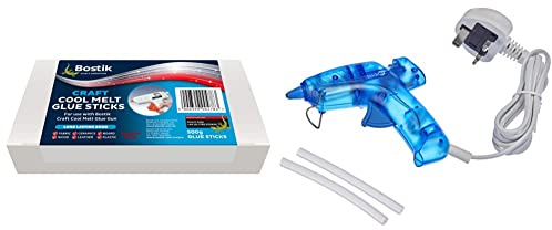 Bostik 30813562 Craft Cool Melt Glue Sticks For Use With Cool Melt Glue Gun, 500g (26 Sticks), Clear & Stick It! Cool Melt Glue Gun