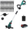 POSENPRO Recortadora De Cortabordes a Batería 20 V, Recortadora de Césped eléctrica, Recortabordes inalámbrico con Cargador y 1 Bateria (20V/2Ah), Ø 26cm