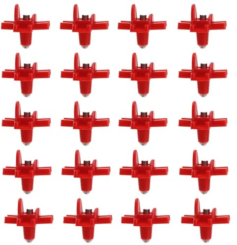 ECSiNG 20 bebederos horizontales para pezones, pezón automático, para gallinas, montaje lateral horizontal para pollos, patos, codornices y otras aves de corral