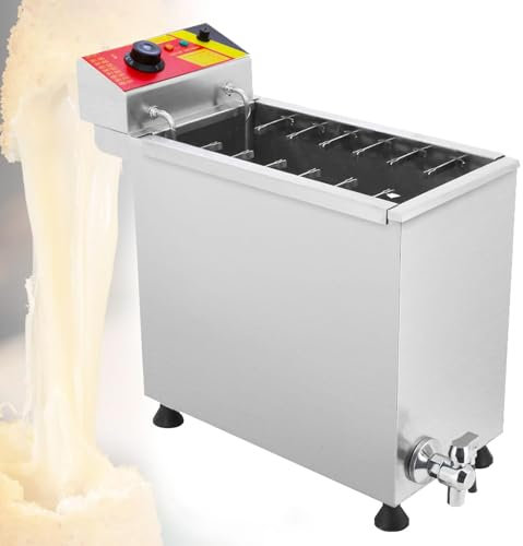 Máquina para freír palitos de perritos calientes de queso, máquina comercial para hacer perritos calientes de gran capacidad de 25 litros, freidora para perros de maíz para cocina, restaurante