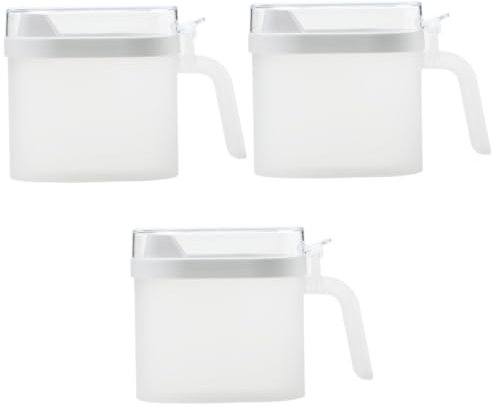 Alipis 3pièces Bouteille à Condiments Plastique Transparent Distributeur Huile Vinaigre Et Sauce Soja Avec Design Anti- Pour Cuisine