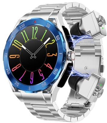 findtime Montre Connectée avec Ecouteurs Bluetooth sans Fil Intégré Montre TWS Montre Sport Homme Smartwatch Appel IP67 Etanche Montre Intelligente Waterproof Ronde