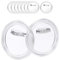 12 Stück Buttons Selber Machen, 2.95 inches/75mm Buttons Anstecker Zum Selbstgestalten, Acryl Design Pins Transparente DIY Ansteckbuttons Set Button mit Anstecknadel für Foto Bild