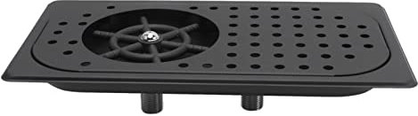 Fdit Enjuagadora de Jarras Lavadora de Vidrio Bandeja de Goteo de Limpieza de Alta Presión de Acero Inoxidable Ideal para Bar Cafetería (Black)