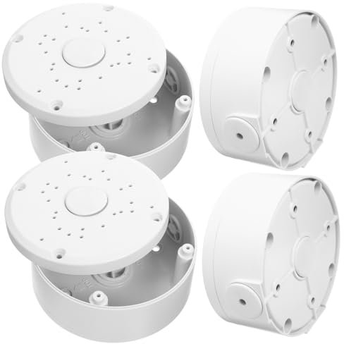 Homoyoyo 4pcs Hemisphere Bracket for Security Camera Indoor Outdoor Flush Mount Brackets Extension Cord Cover Cable Cover