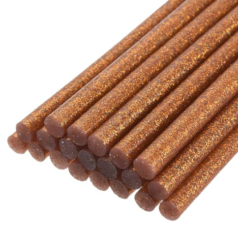 sourcing map Lot de 20 bâtons de colle chaude pour pistolet à colle 11 mm - Mini bâton de colle à chaud - Bronze doré