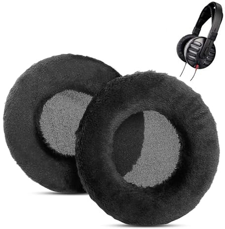 ACCOUTA Öronkuddar Kompatibla med Sennheiser HD250 HD250II HD540 Hörlurar Ersättningsöronkuddar med Varm Mjukare Tyg och Hög Densitet Skum