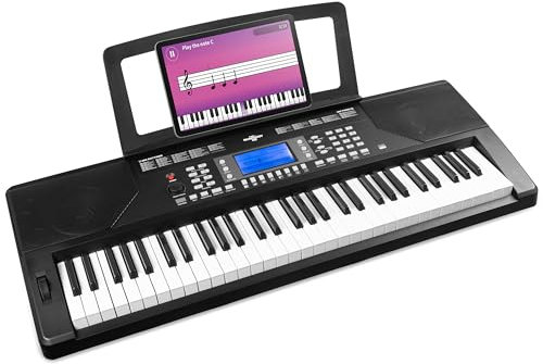 MAX Rhapsody61P Electric Keyboard, 61 Keys Touch Sensitive Music Keyboard with Pitch Bend, Beginner Electronic Keyboard, Built-in Speakers, 6 Months Lessons