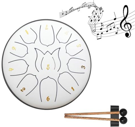 15,2 cm (6 Zoll) 11 Töne Stahl Zungentrommel Outdoor Regen Trommel für Wasser Hand Trommeln mit I4q3 Meditation Bildung Yoga Tasche Gi Musik Aufbewahrung