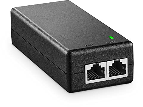 MokerLink 2.5 Gigabit PoE Injektor, 802.3af/at 30W, 2.5G/1G/100M Ethernet, Plug & Play, Nicht-PoE zu PoE Adapter, Entfernung bis zu 100 Meter (328 ft.)